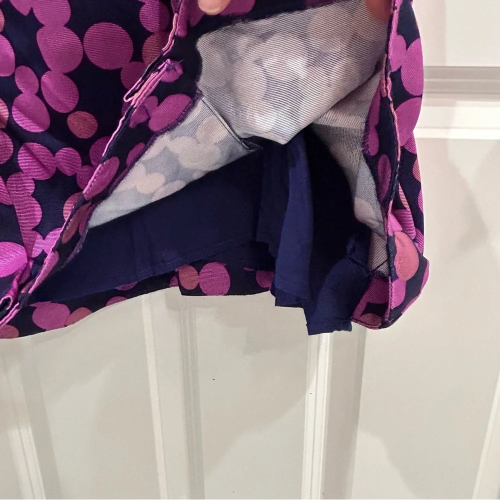 Anthropologie Maeve Zadie Lace Up Midi Skirt Purple Polka Dot Sz 8 - Picture 11 of 11